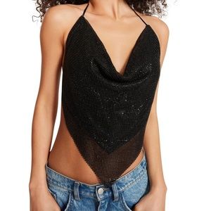 Dor L’ Dor Boutique BARELY THERE RHINESTONE HALTER